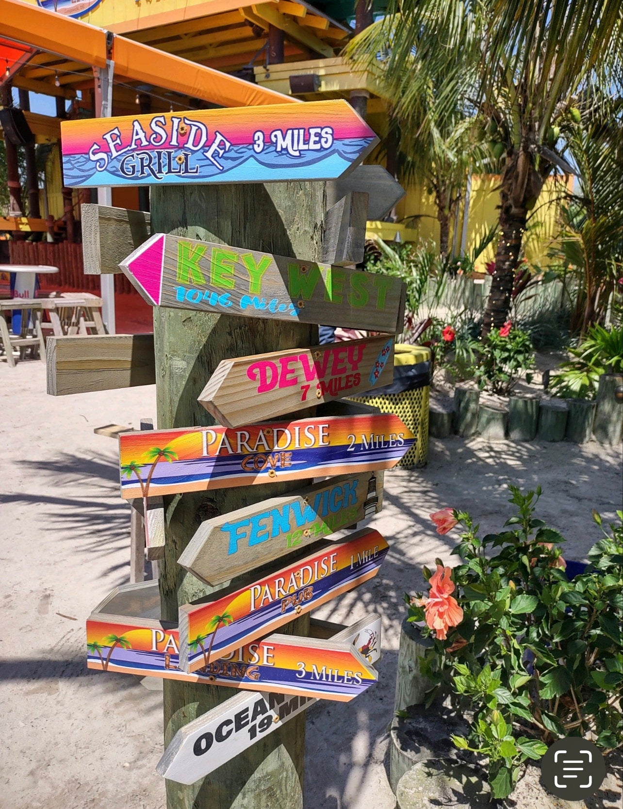 Destination Sign Arrow for Signpost, Directional Key West Style, Customized, Travel Journey of Love Gift Idea
