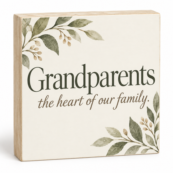 JennyGems To the World You are Grandparents, but to our Family You are the World Wood Sign