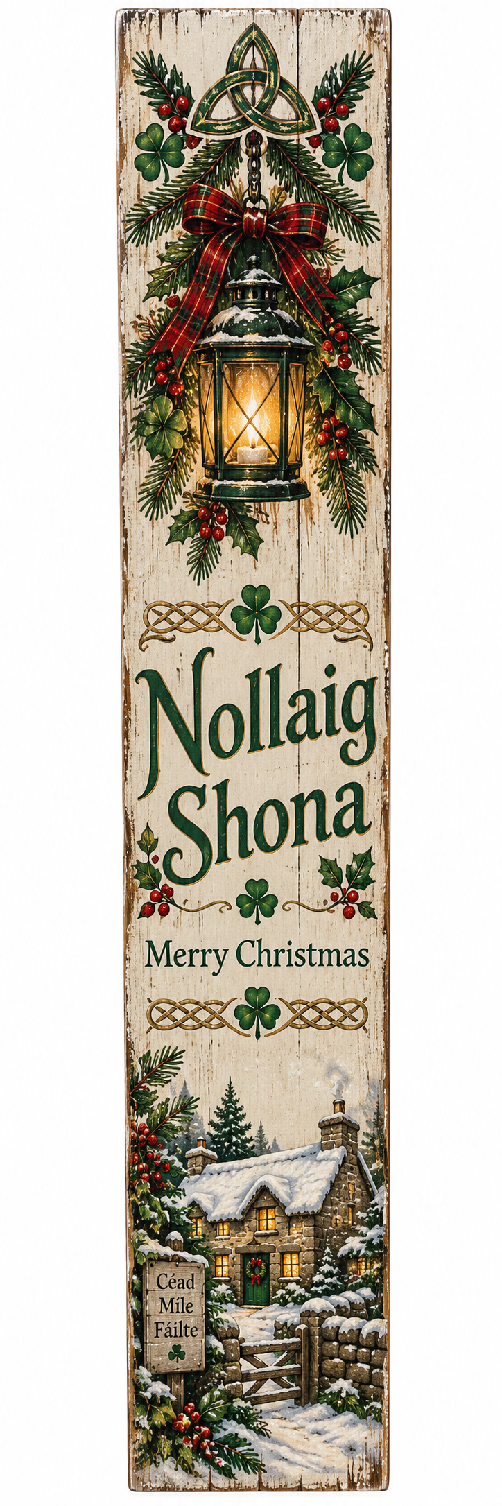 Irish Christmas Porch Board and Leaner Sign