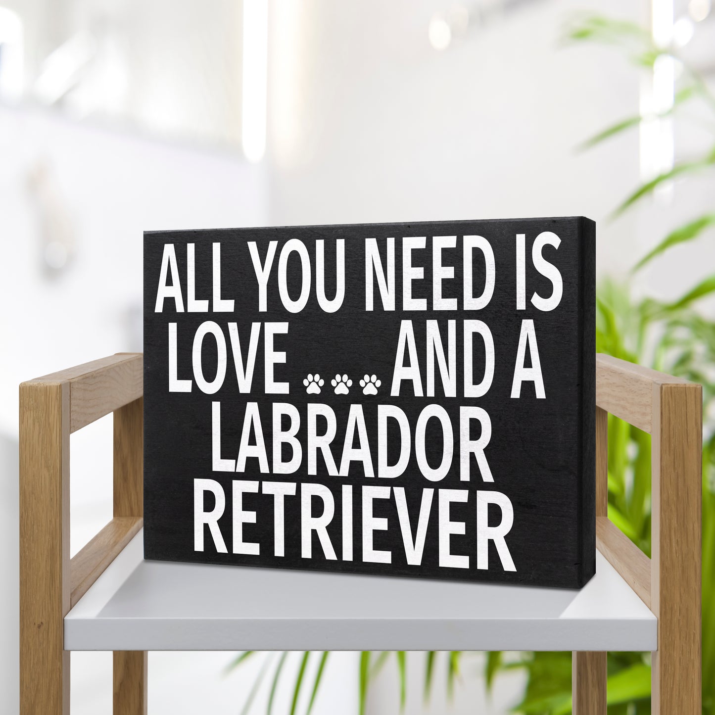 JennyGems All You Need Is Love and a Labrador Retriever Wood Sign, Labrador Retriever Gifts, American Made