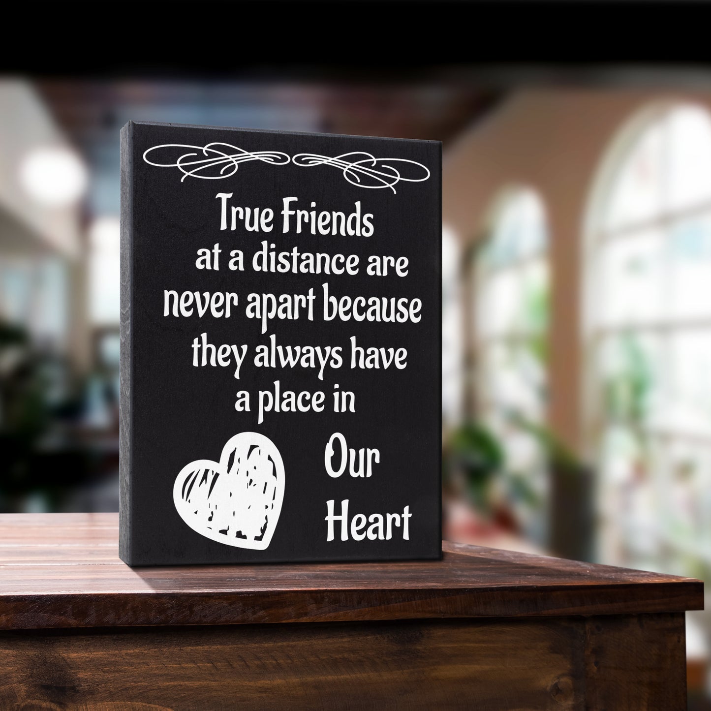 JennyGems True Friends At A Distance Are Never Apart Sign, Friend Gifts, Going Away Gifts For Friends, Long Distance Friendship Sign