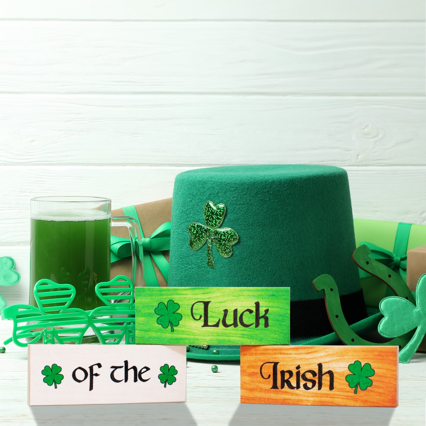 St Patricks Day Decorations Gift, Luck of the Irish Decor Set