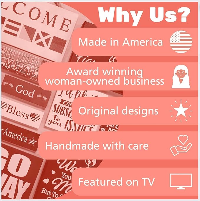 Red White and Blessed Wooden Patriotic Sign