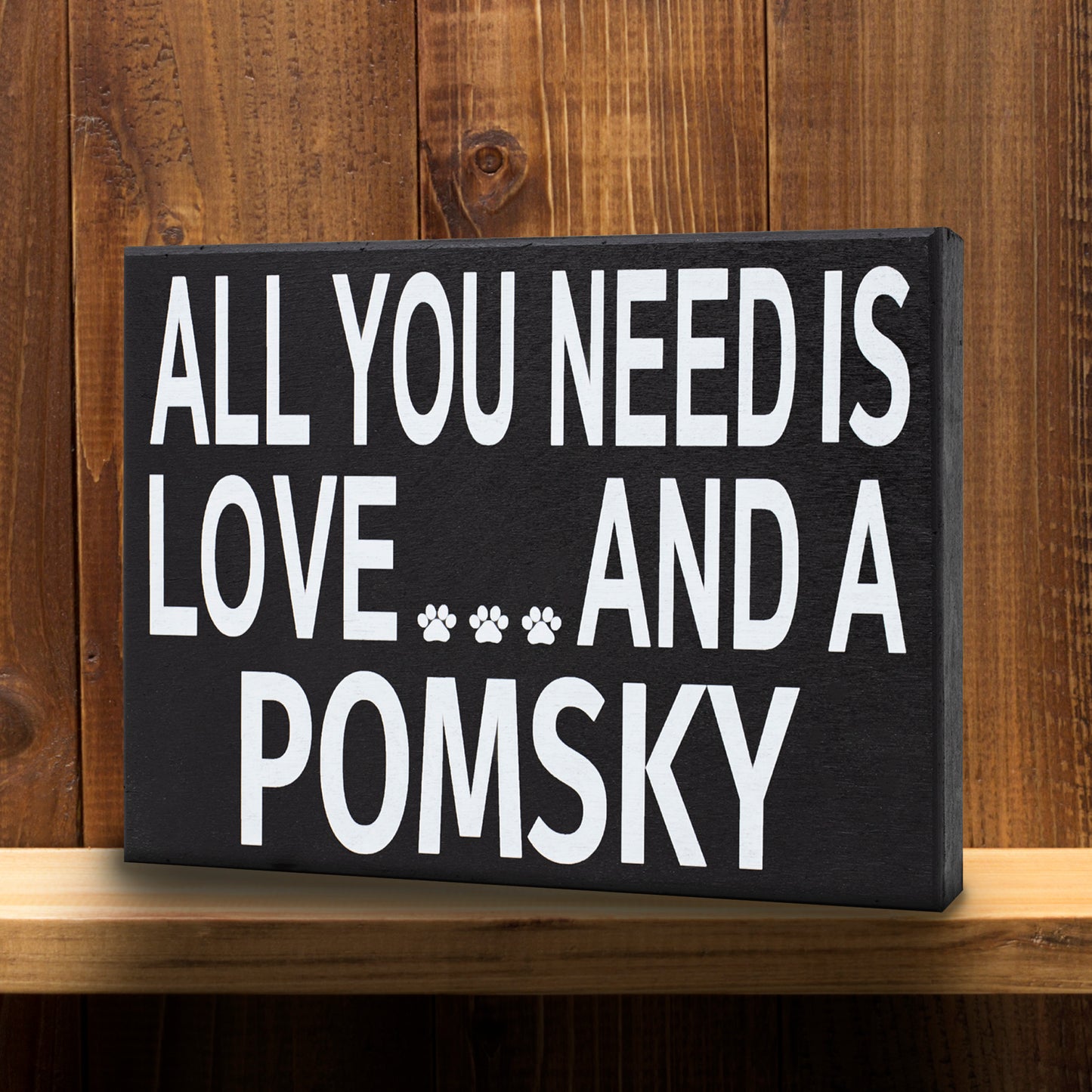 JennyGems Pomsky Sign, All You Need Is Love and a Pomsky, Wood Sign, 8x6 Inches, Pomsky Mom, Pomsky Gifts, Pomsky Decor, American Made