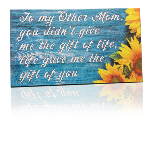 JennyGems To My Other Mom, Life Gave Me the Gift Of You Sign, Bonus Mom Gifts, Stepmom Gifts, Foster Mom, Mother in Law Gifts, Second Mom Gift
