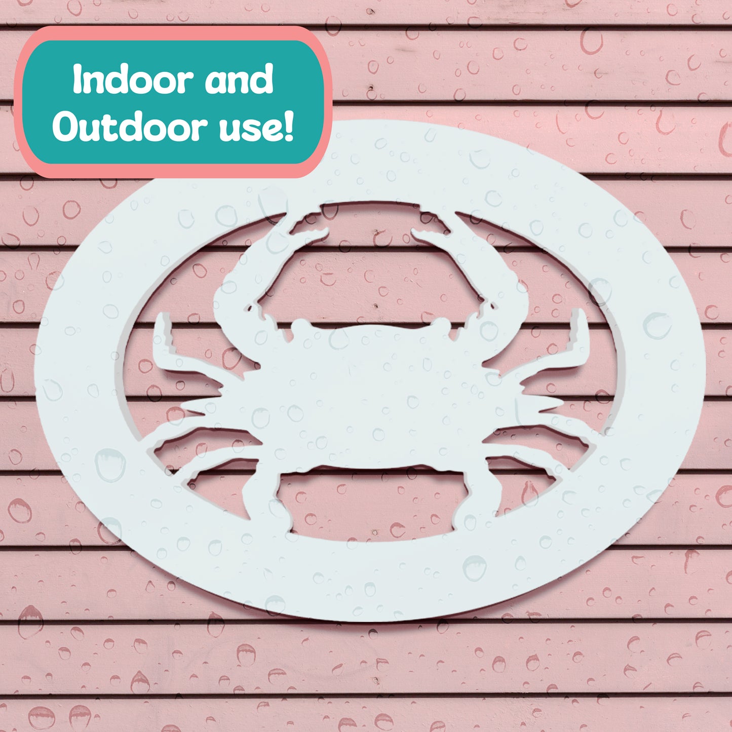 Outdoor PVC Crab Wall Decor, 4 Foot