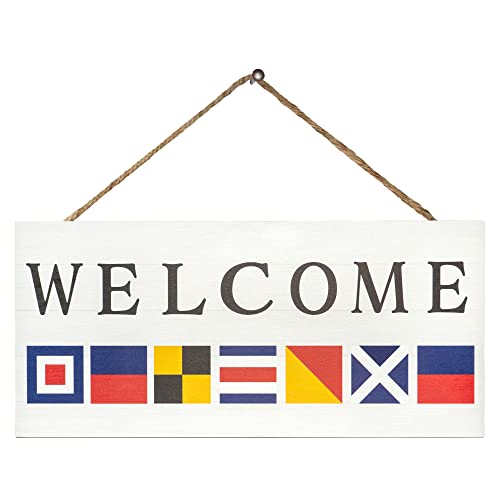 Wooden Welcome Sign Nautical Decor