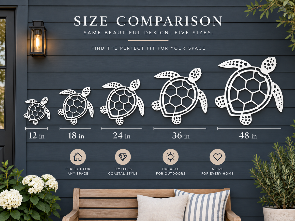 Sea Turtle Outdoor Wall Art,PVC