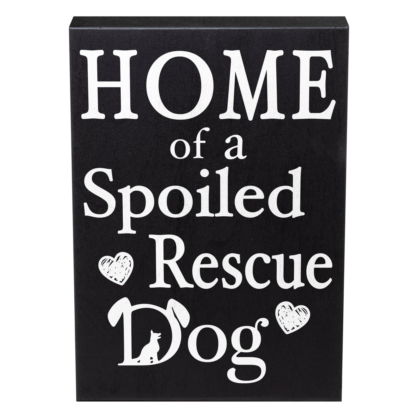JennyGems Dog Accessories, Home Of A Spoiled Rescue Dog, Home Decor, Gift For Mom, Dog Stuff, 6x8 Wood Sign, Wall Art, Puppy Supplies, Cool Stuff, Desk Decor, Housewarming Gift, Wall Hanging