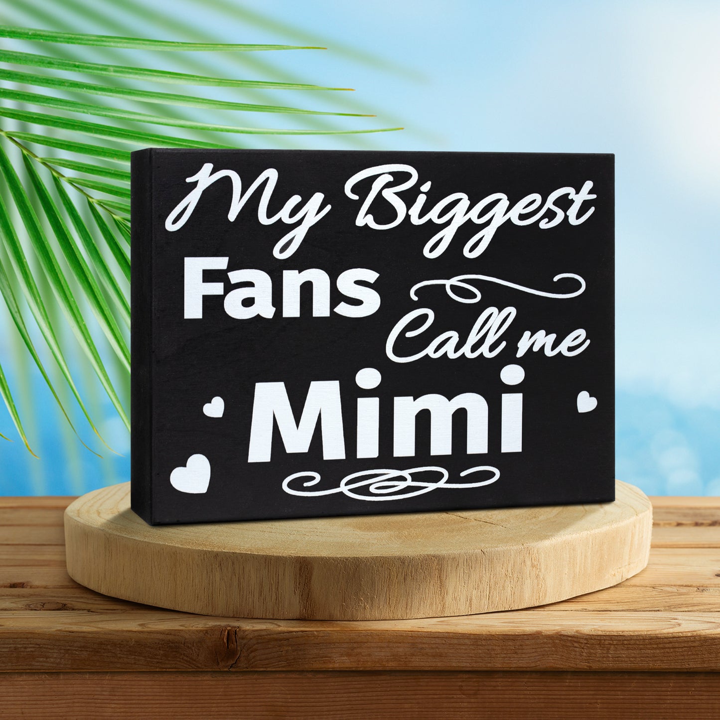 JennyGems My Biggest Fans Call Me Mimi Sign, American Made 8x6 inch Wall Hanging Decor, Mimi Gifts, Decorative Wall Art, Home Accent