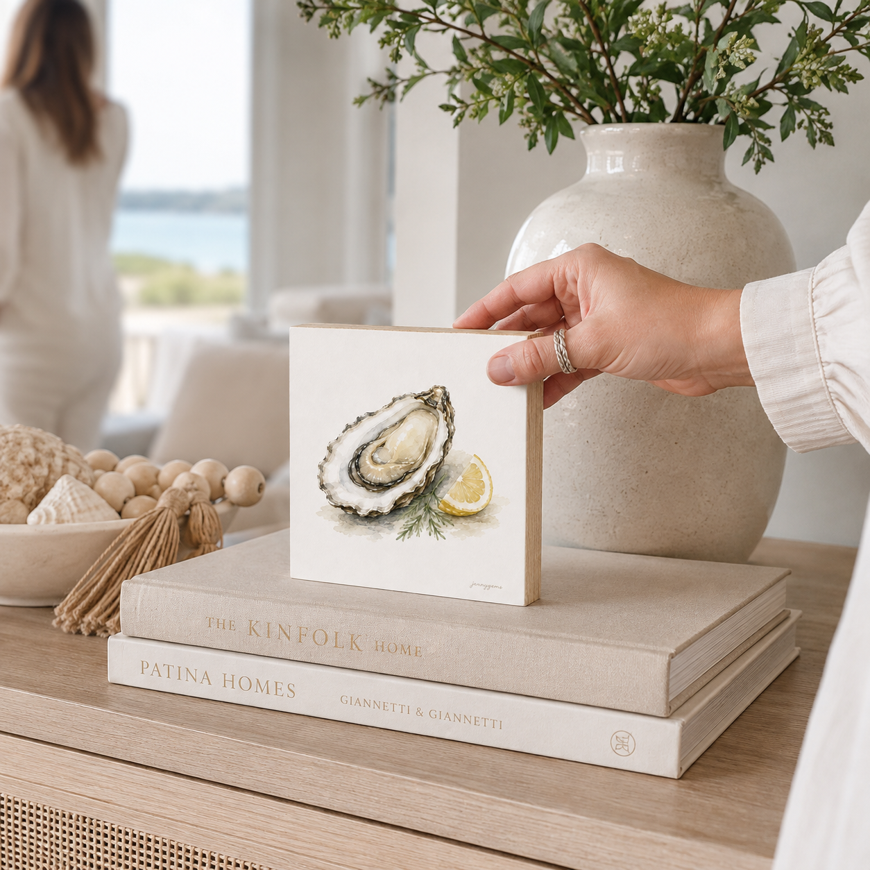 Oyster Mini Art Block, Food Art Sign