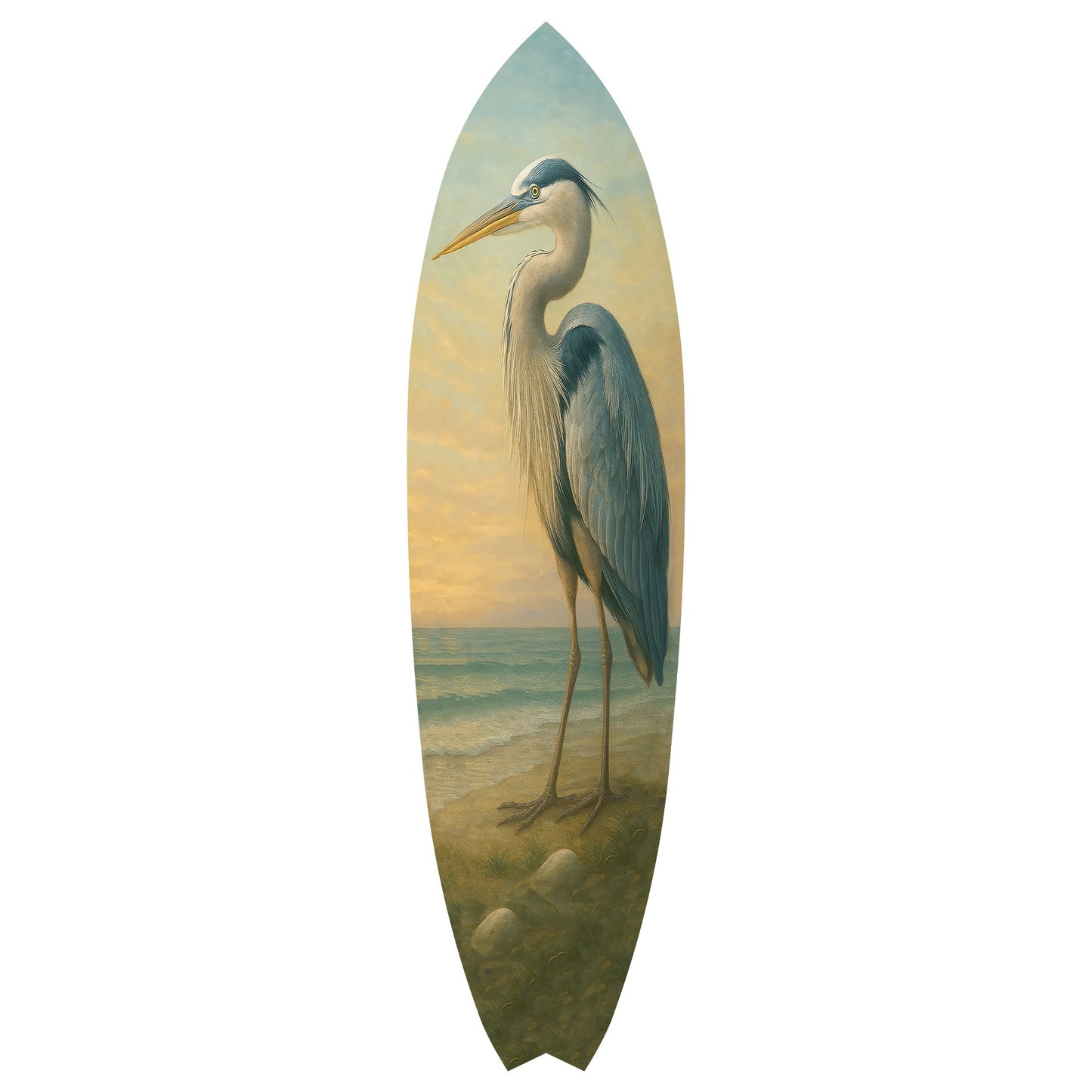 Egret Decorative Surfboard