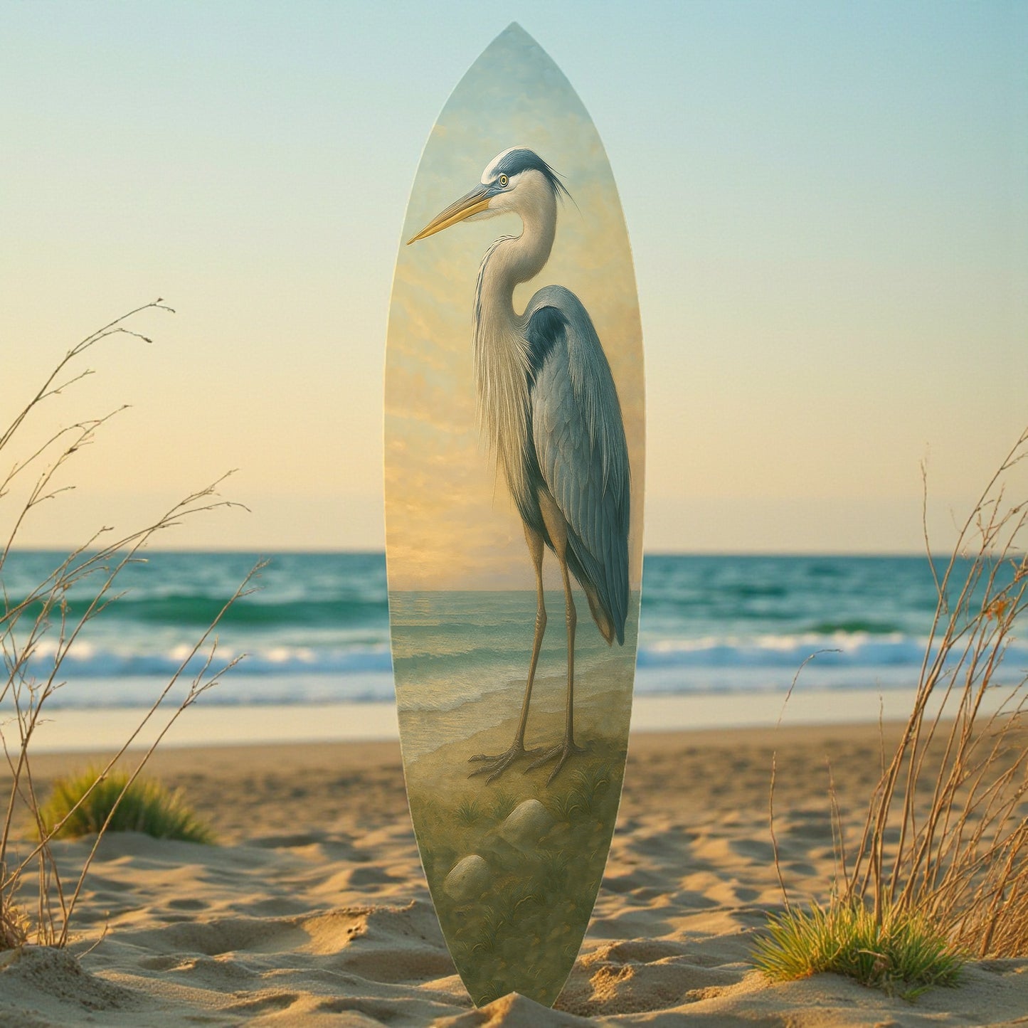 Egret Decorative Surfboard