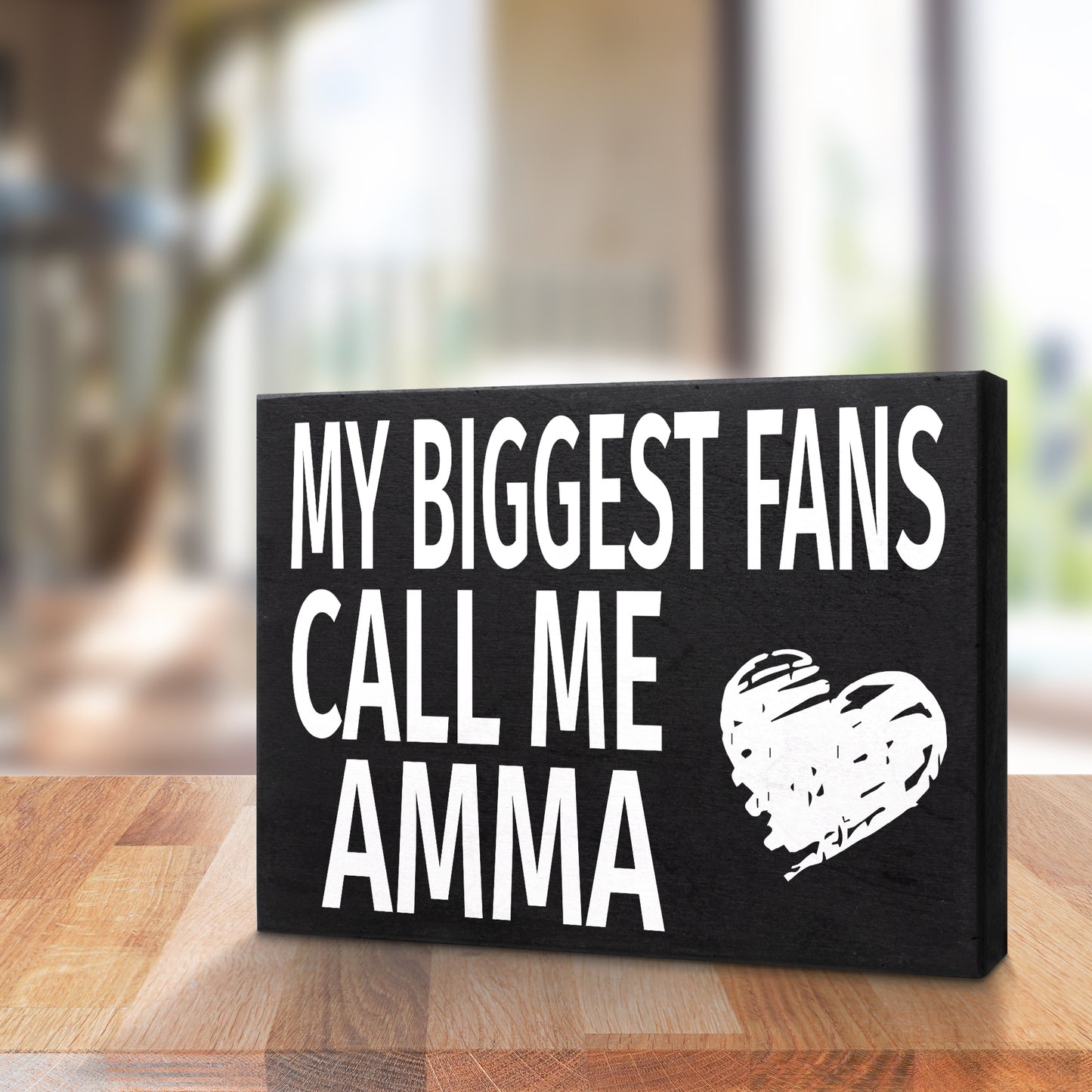 JennyGems Gifts for Amma, Amma Gifts from Grandkids, My Biggest Fans Call Me Amma Wooden Sign, Amma Birthday Gifts