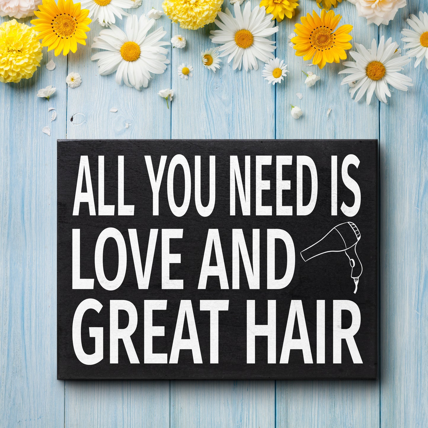 JennyGems Hairdresser Gifts, Hairstylists Gift For Salon, Barber Shop, Hairdresser, All You Need is Love and Great Hair Wood Gift Sign, Hair Salon Decor, Hair Stylist Gift, Cosmetology Graduation Gift