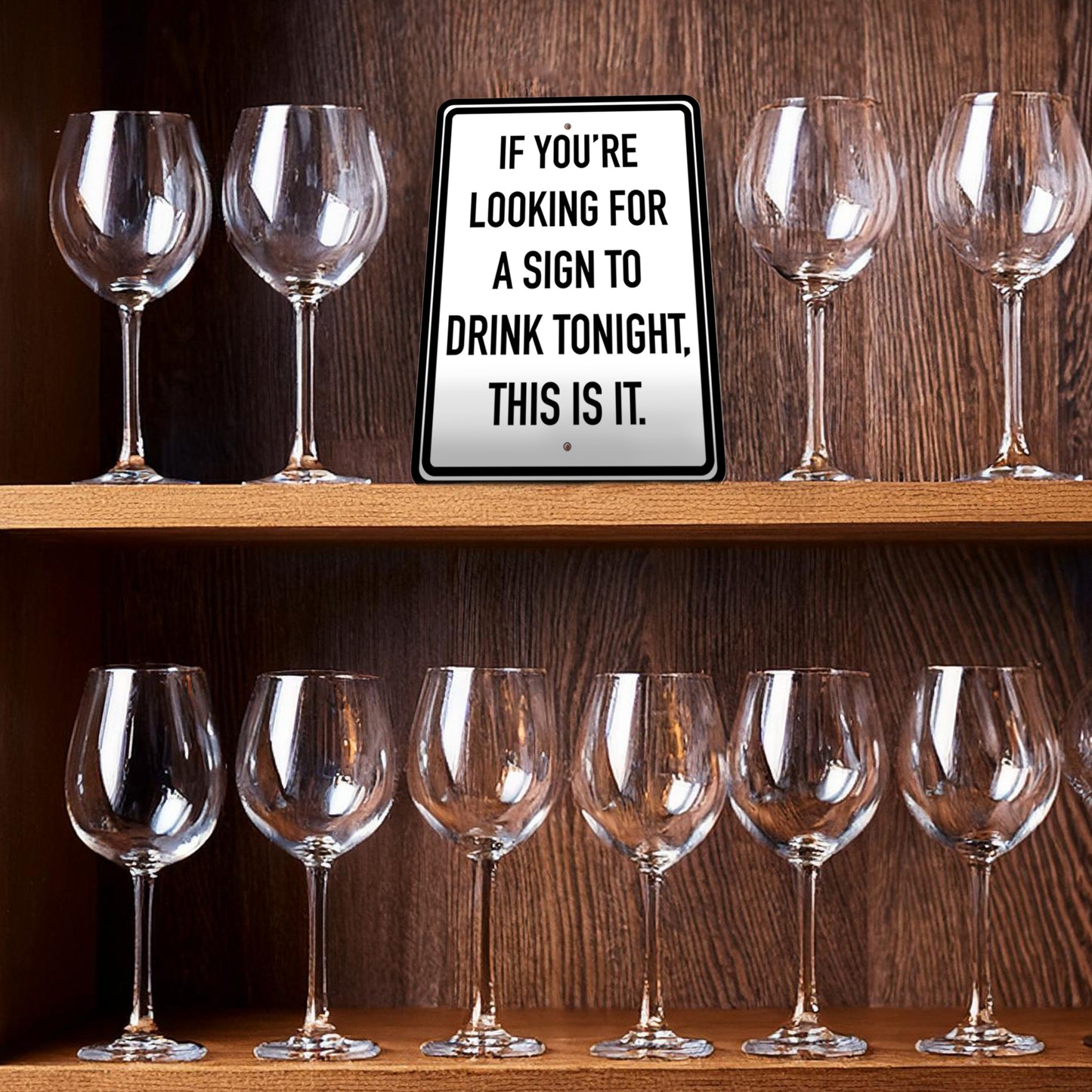 Funny Drinking Sign, If You're Looking for a Sign to Drink Tonight This is It Metal Sign for Home Bar, Man Cave, Pub, Garage Wall Decor, 9 x 12 Inch, Made in USA