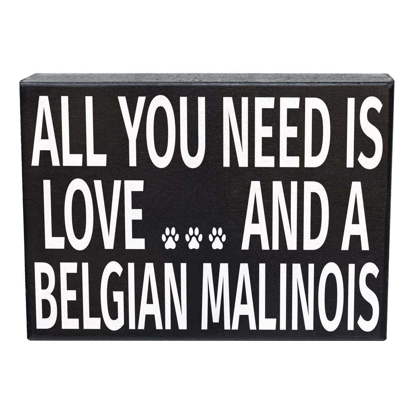 JennyGems All You Need Is Love and a Belgian Malinois Wooden Sign, Belgian Malinois Mom, Belgian Malinois Gifts, Made in USA