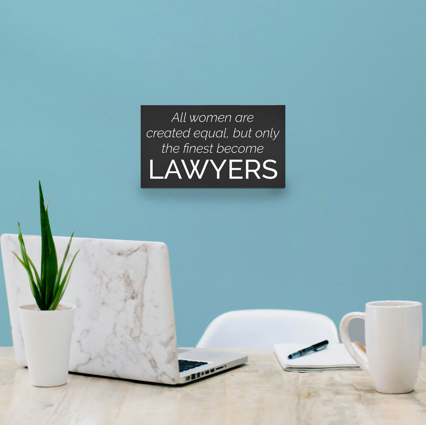 JennyGems All Women Are Created Equal But Only the Finest Become Lawyers, Lawyer Gifts for Women, Gifts for Female Lawyers, Law Office Decor