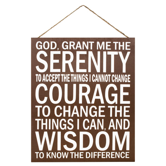 JennyGems Serenity Prayer Sign, 10x12 Inches, Positive Energy Wall Art, Sobriety Anniversary Gift, Housewarming Farmhouse Christian, American Made