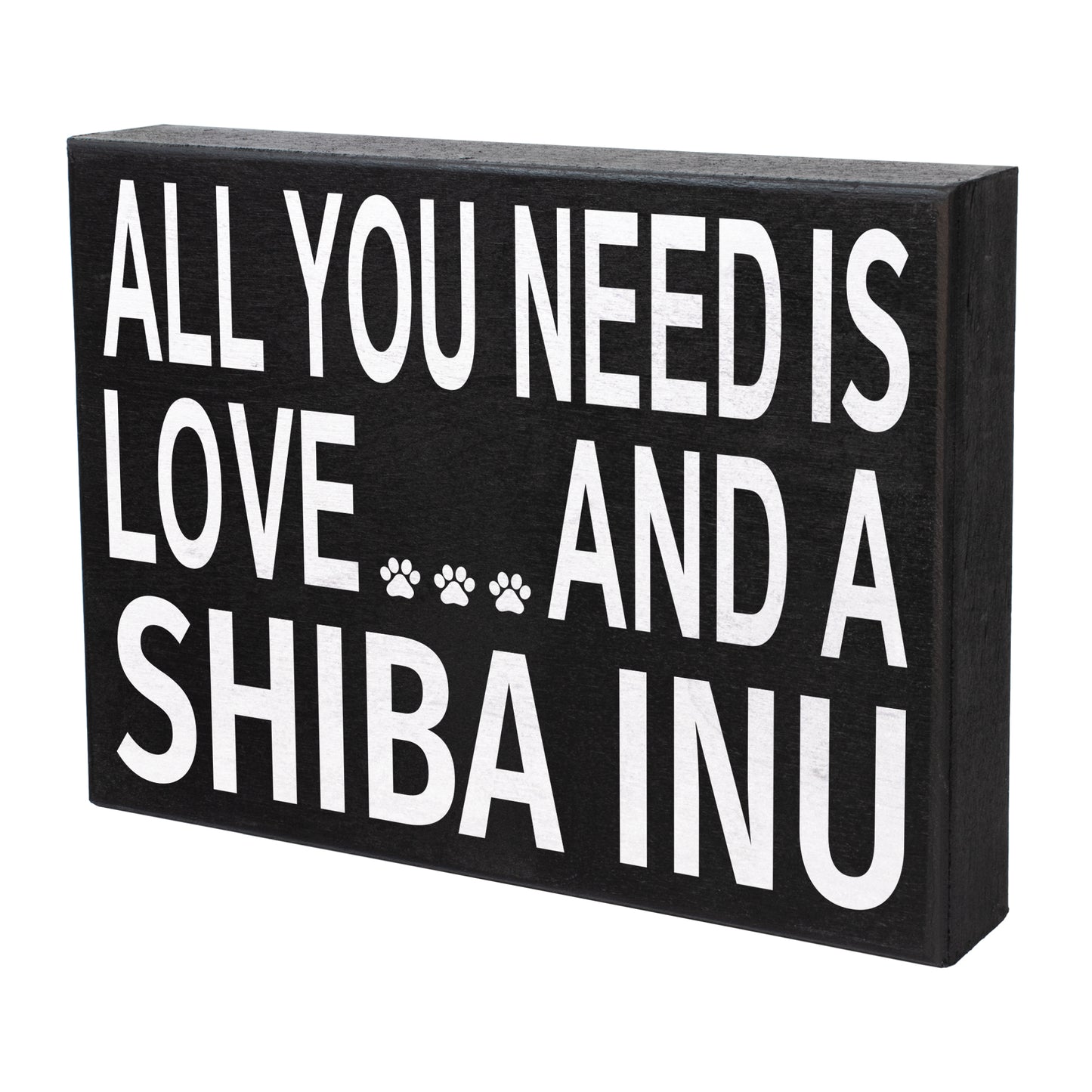 JennyGems Shiba Inu Sign, All You Need Is Love And A Shiba Inu Wood Sign, 8x6 Inches