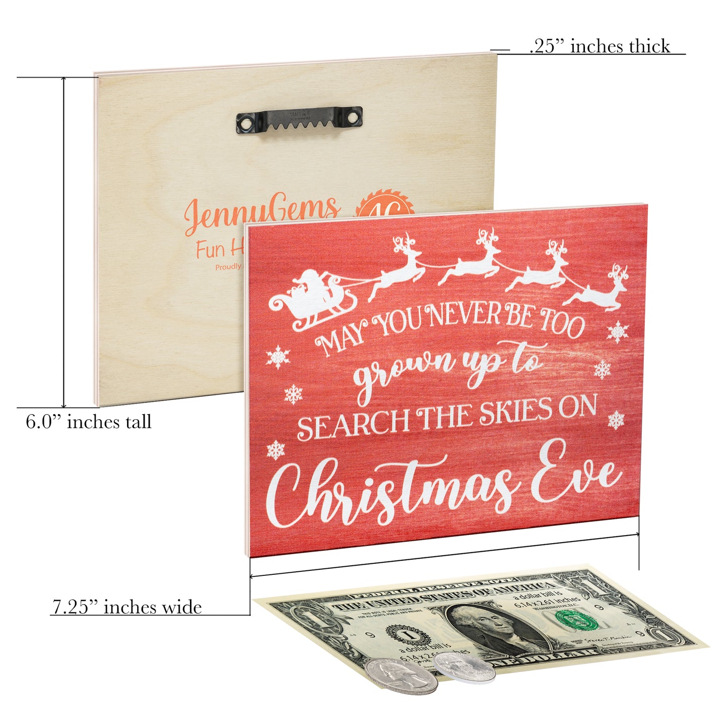 Skies On Christmas Eve Wood Sign, Christmas Decorations, Holiday Decor, Winter Decor, Christmas Gifts, American Made