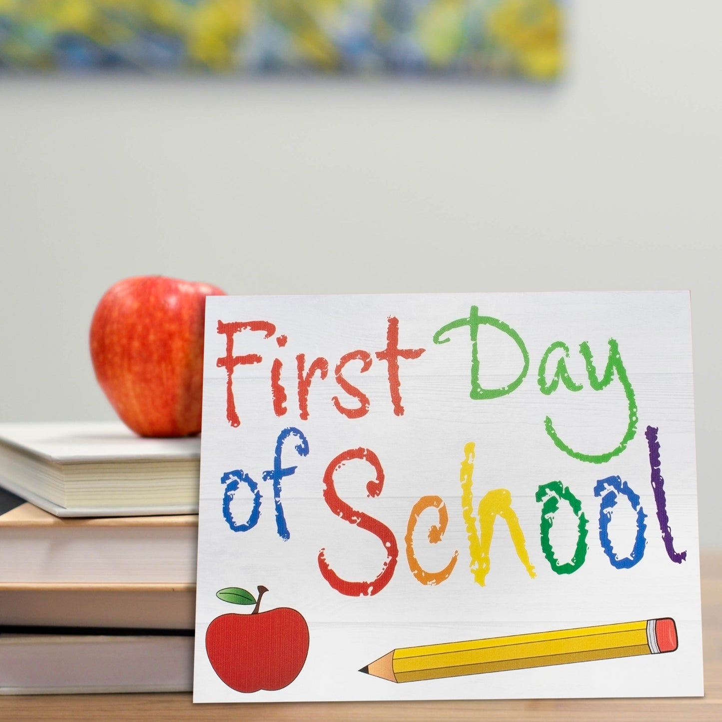 JennyGems Back To School Supplies, First and Last Day of School Reversible Sign, Double Sided, 10x12" First Day of School Sign, First Day Last Day of School Board, American Made