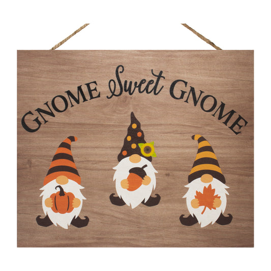 JennyGems Fall Decor, Gnome Sweet Gnome, Fall Gnome Decorations for Home, Fall Front Door Decorations Door Wreath Sign, Fall Decorations Fall Gnome Decor, Thanksgiving Decor, 10x12 Inch Fall Signs