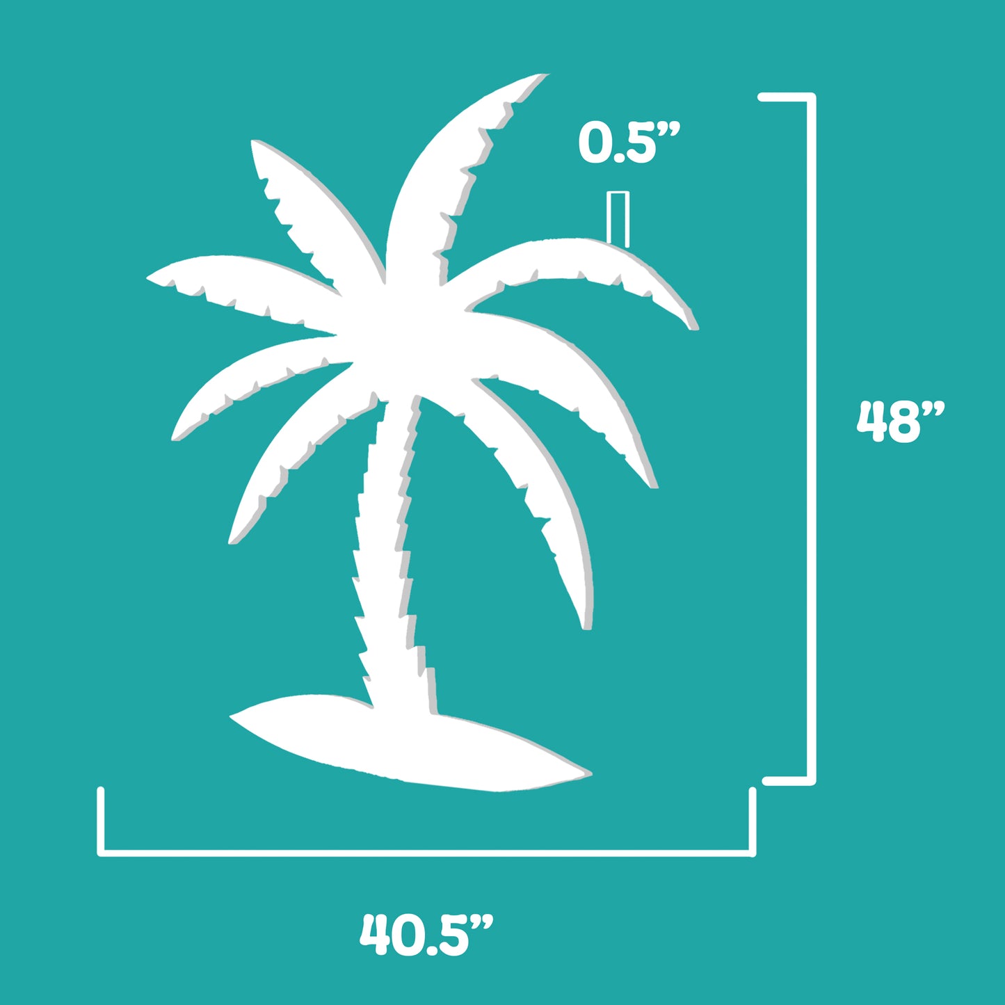 Outdoor Palm Tree Wall Art Beach House Decor – Tropical Palm Tree Sign – Weatherproof PVC Coastal Wall Hanging, 4 Foot