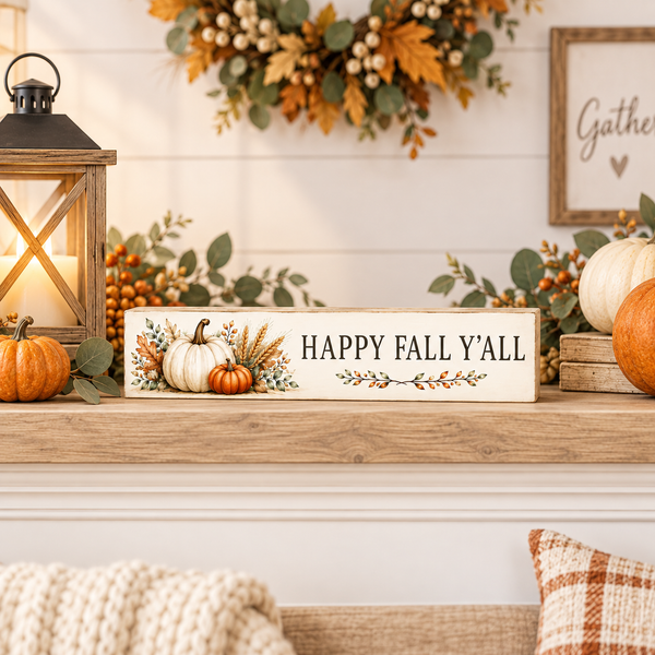 Fall Decor Accent - Happy Fall Y'All