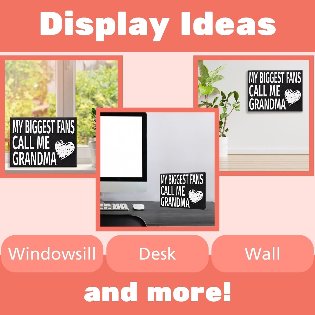 JennyGems - Grandma Gifts Series - My Biggest Fans Call Me Grandma - Wood Sign - Mother’s Day, Birthday, Christmas Gift for Grandma from Grandchildren or Children, Grandma Decor, American Made