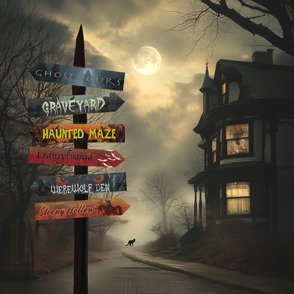 Halloween Directional Arrow Signs