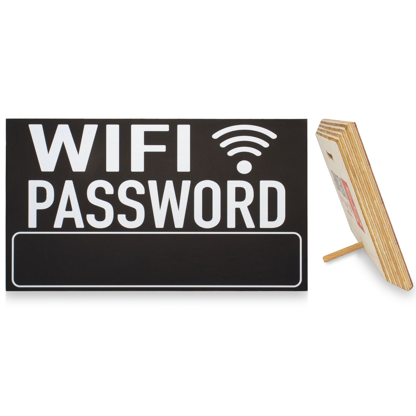 JennyGems WIFI Password Wood Sign for Home and Business, Chalkboard Wifi Sign, Vacation Rental Sign, Internet Password Sign, WIFI Chalk Board, Shelf Sitter and Wall Decor, Made in USA
