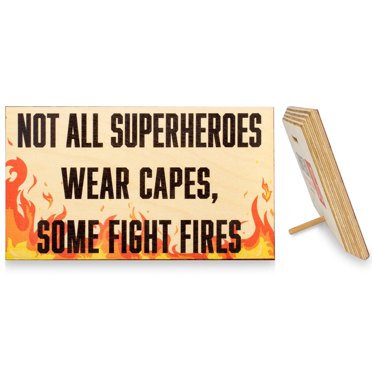 JennyGems Firefighter Gifts For Men & Women, Not All Superheroes Wear Capes Some Fight Fires, Wooden Firemen Signs, Firefighter To Be, Firefighter Graduation Gift, Retirement Gifts, Made in USA