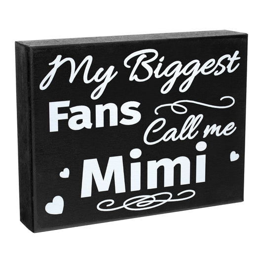 JennyGems My Biggest Fans Call Me Mimi Sign, American Made 8x6 inch Wall Hanging Decor, Mimi Gifts, Decorative Wall Art