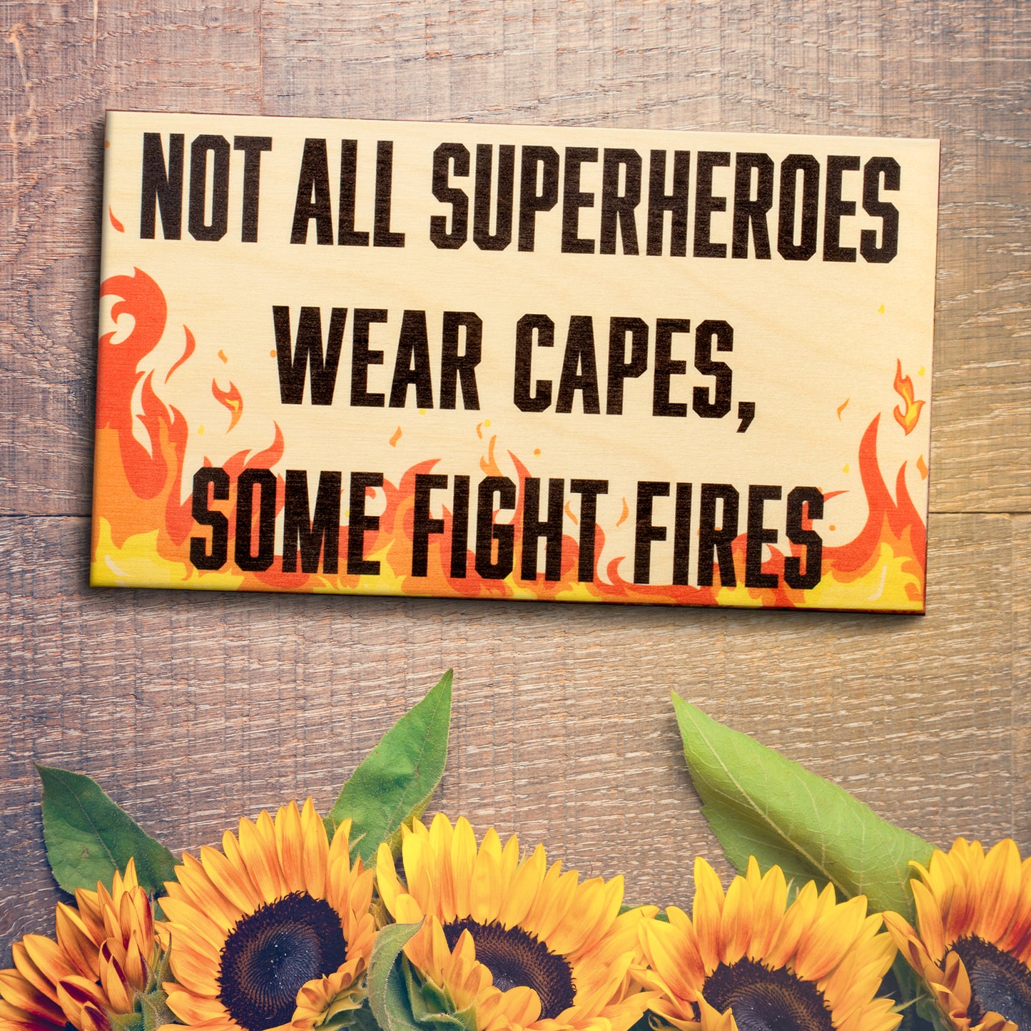 JennyGems Firefighter Gifts For Men & Women, Not All Superheroes Wear Capes Some Fight Fires, Wooden Firemen Signs, Firefighter To Be, Firefighter Graduation Gift, Retirement Gifts, Made in USA