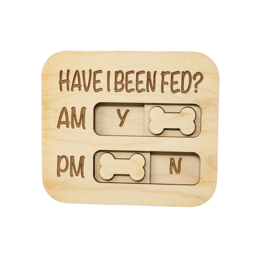 Did You Feed the Dog? AM/PM Flip Sign Magnet – Dog Feeding Tracker, Feeder Reminder, Daily Pet Care Chart