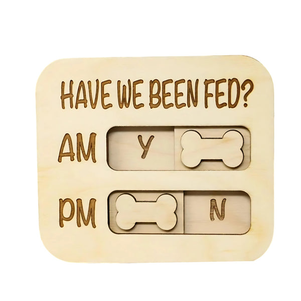 Did You Feed the Dog? AM/PM Flip Sign Magnet  – Dog Feeding Tracker, Feeder Reminder, Daily Pet Care Chart, More than One Dog