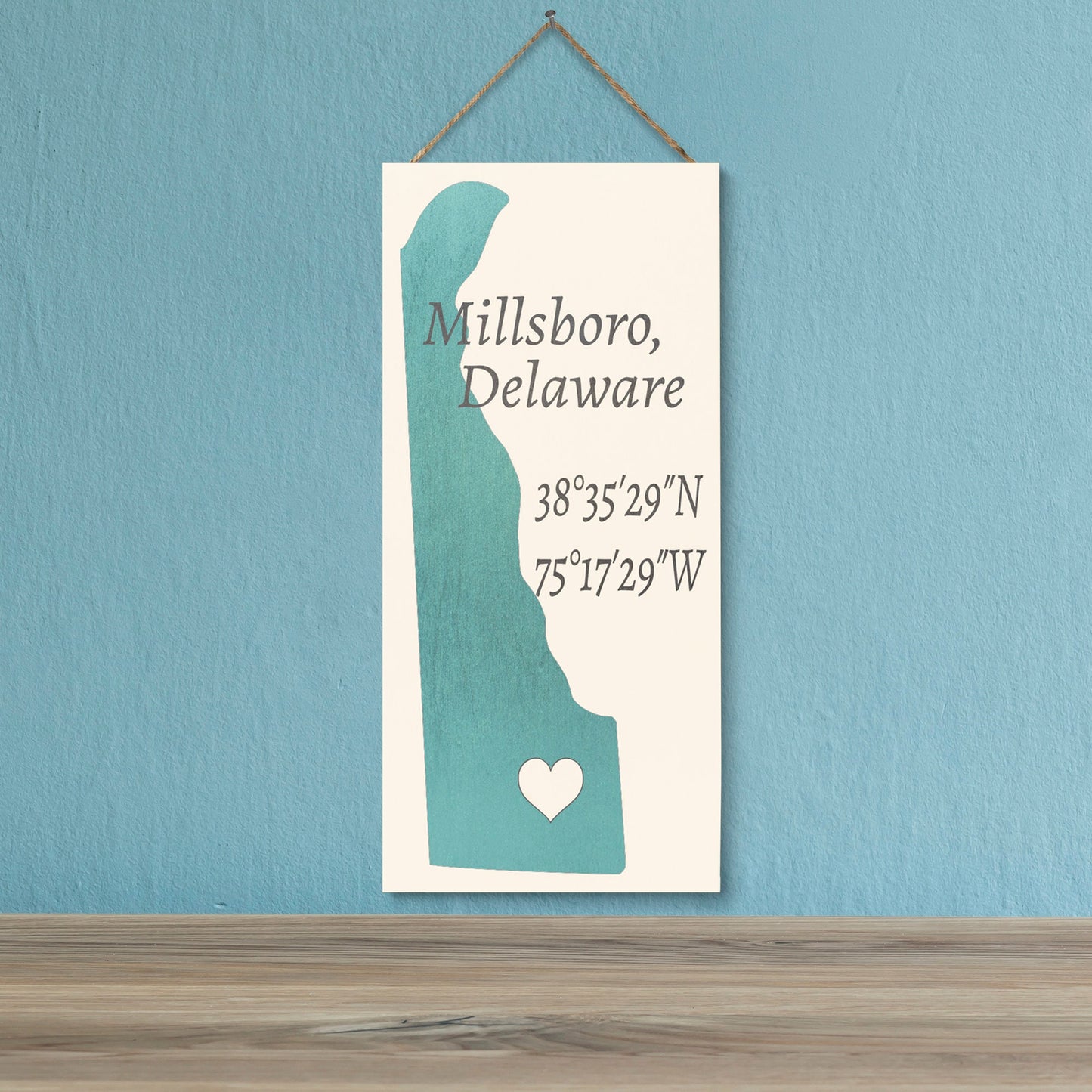 Millsboro, Delaware Wooden Nautical Sign: Hometown Pride Decor