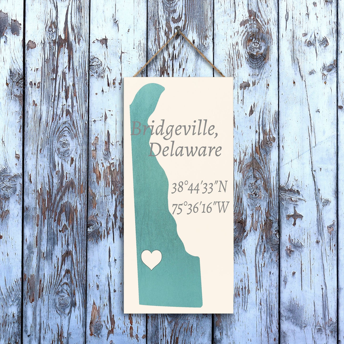 Bridgeville Delaware Sign: Handmade Wood Souvenir, Delaware Pride