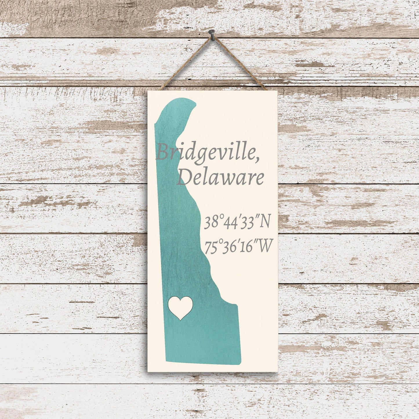 Bridgeville Delaware Sign: Handmade Wood Souvenir, Delaware Pride