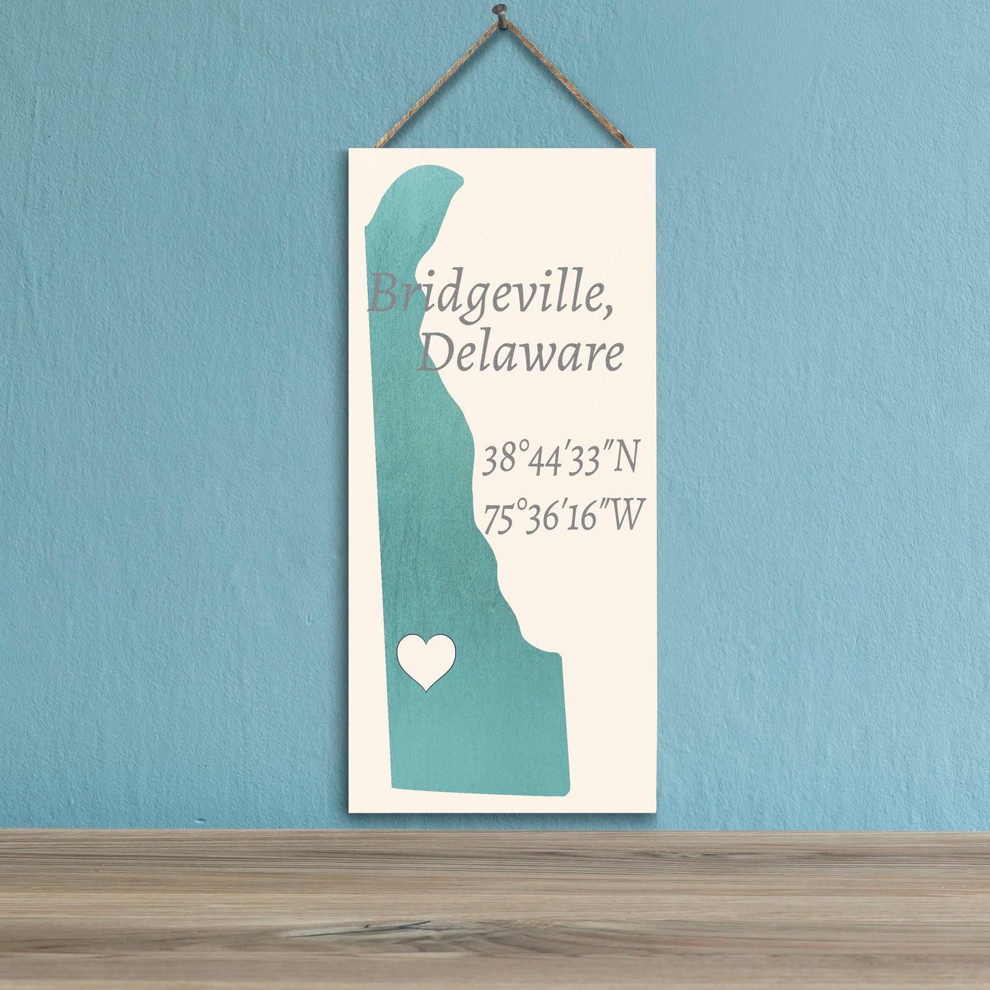 Bridgeville Delaware Sign: Handmade Wood Souvenir, Delaware Pride