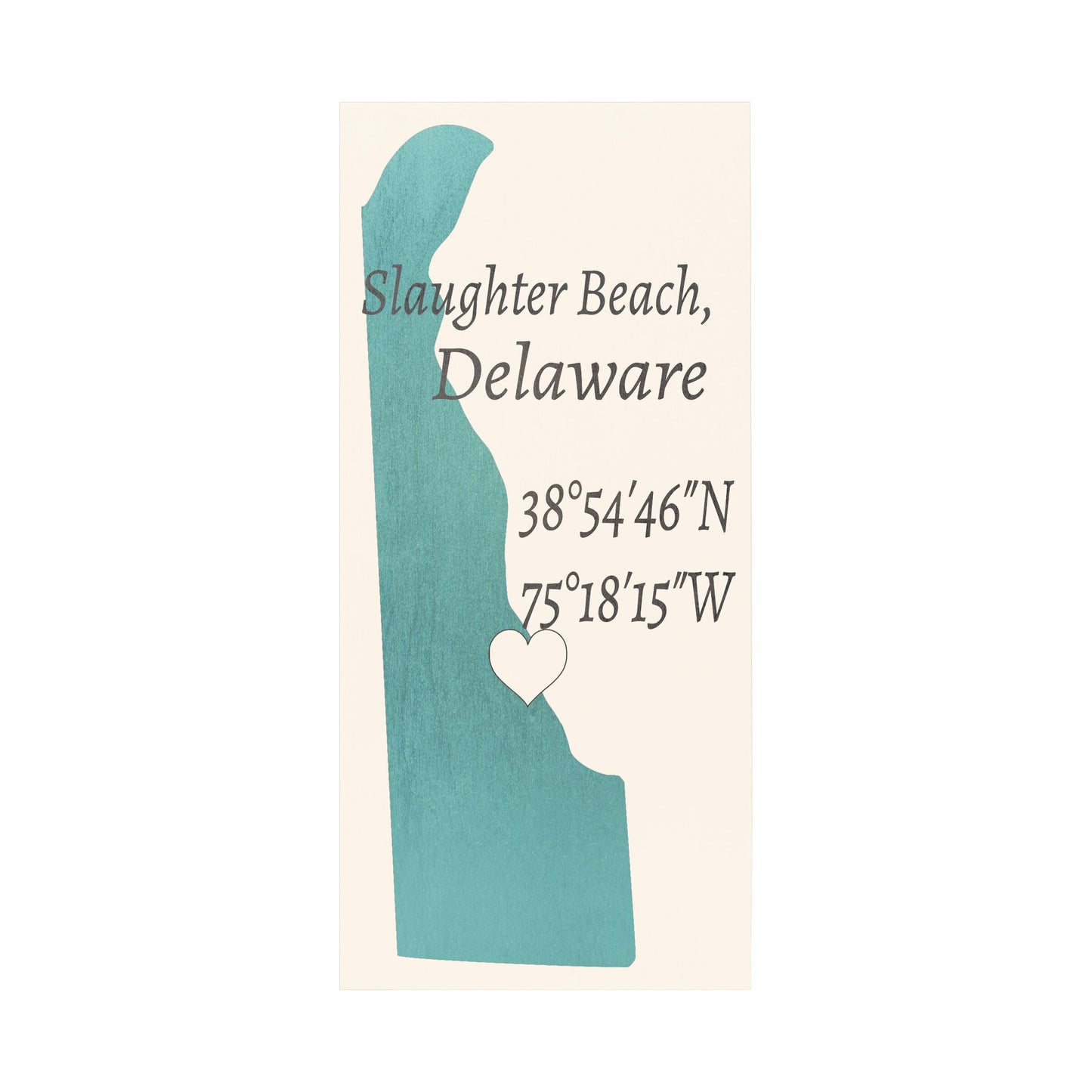 Slaughter Beach, Delaware Wood Sign: Nautical Home Decor