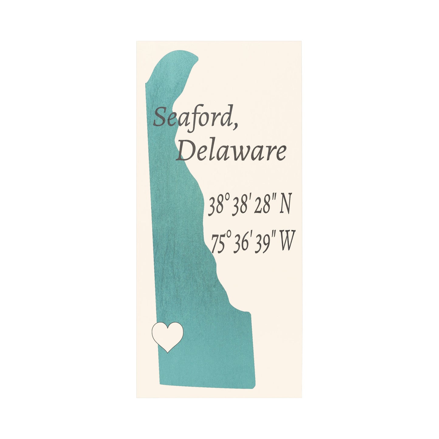 Seaford, Delaware Wooden Sign: Nautical Hometown Decor