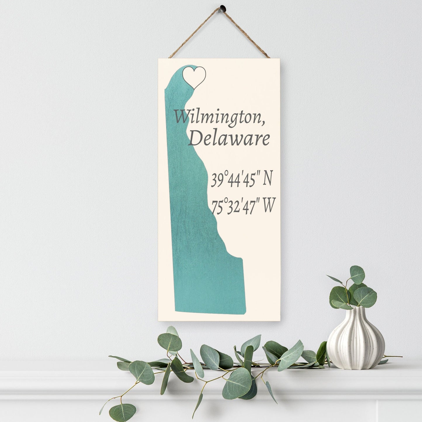 Wilmington Delaware Sign: Hometown Pride Decor