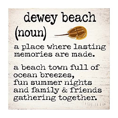 Dewey Beach Definition Sign: Delaware Souvenir, Beach House Decor