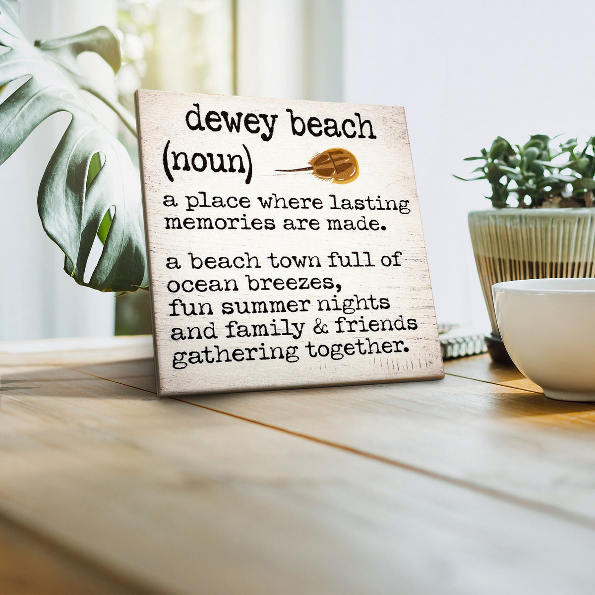 Dewey Beach Definition Sign: Delaware Souvenir, Beach House Decor