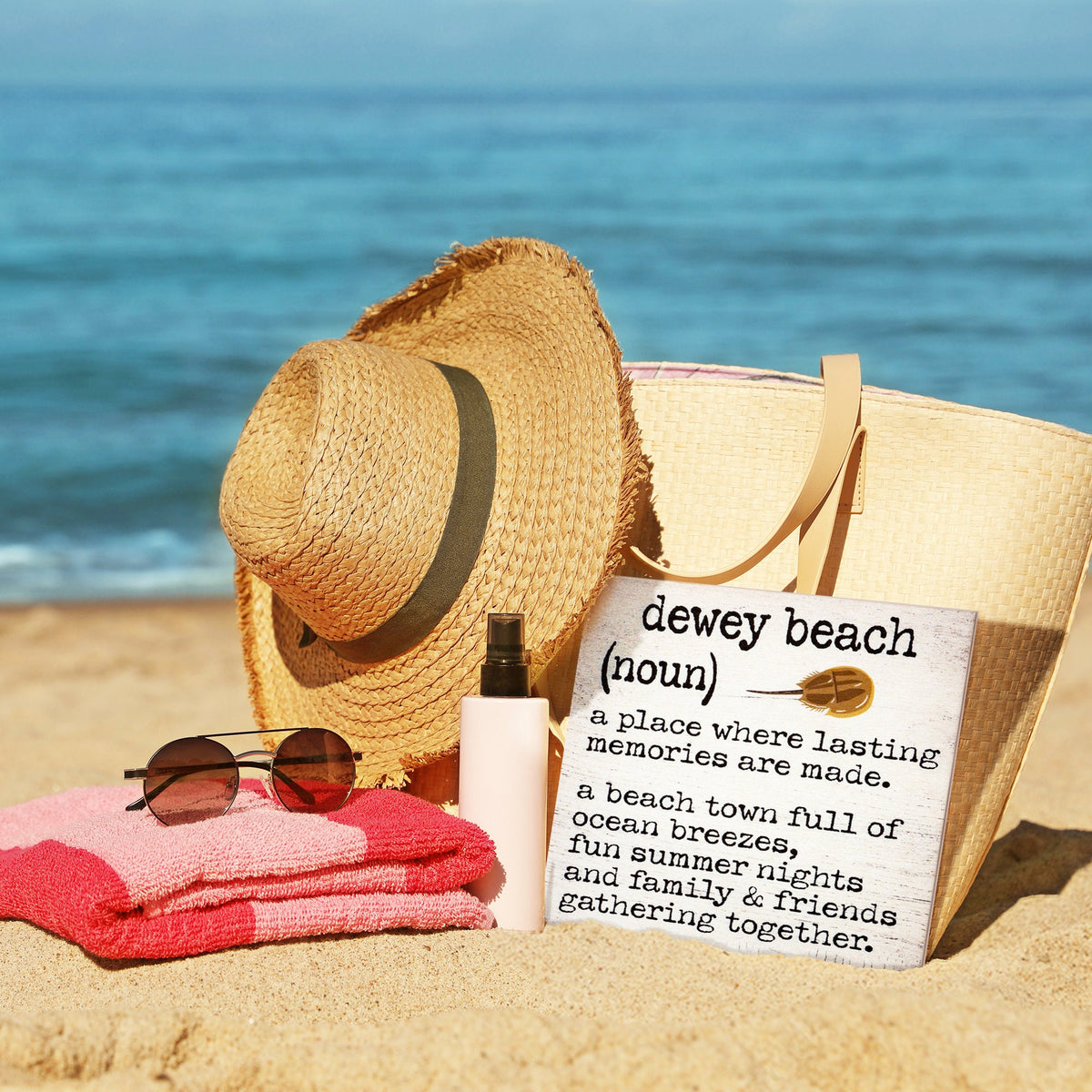 Dewey Beach Definition Sign: Delaware Souvenir, Beach House Decor