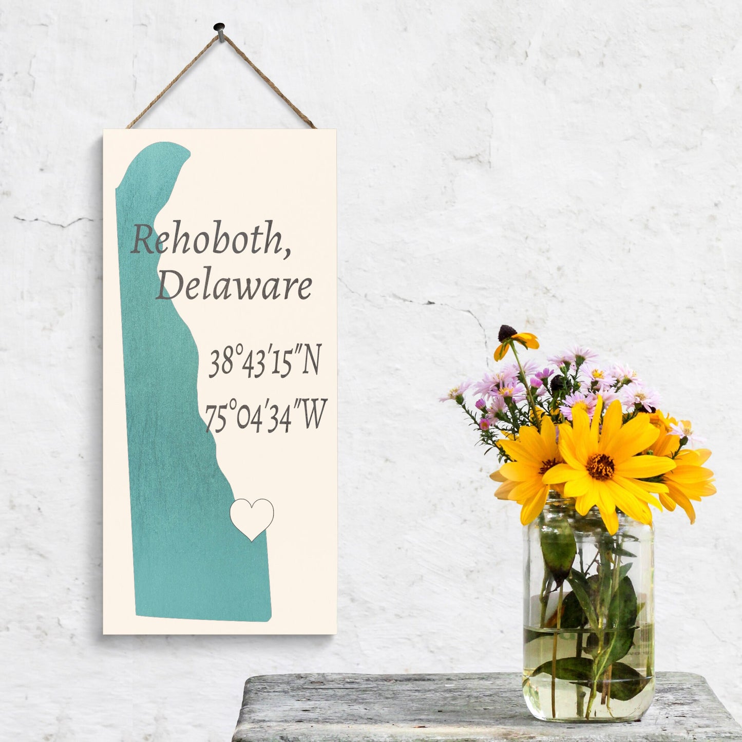 Rehoboth Beach Sign: Delaware Nautical Wood Wall Decor