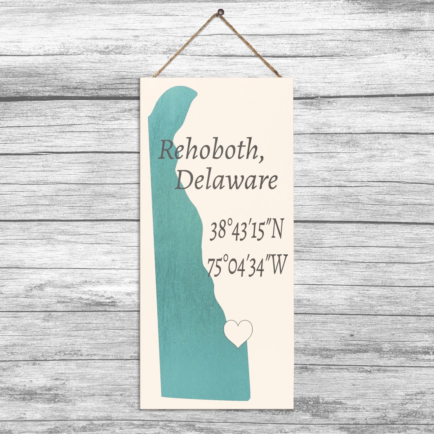 Rehoboth Beach Sign: Delaware Nautical Wood Wall Decor