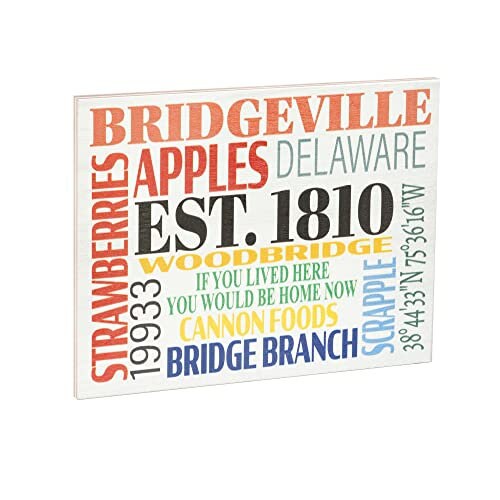 Bridgeville Delaware Wood Sign: State Pride Decor